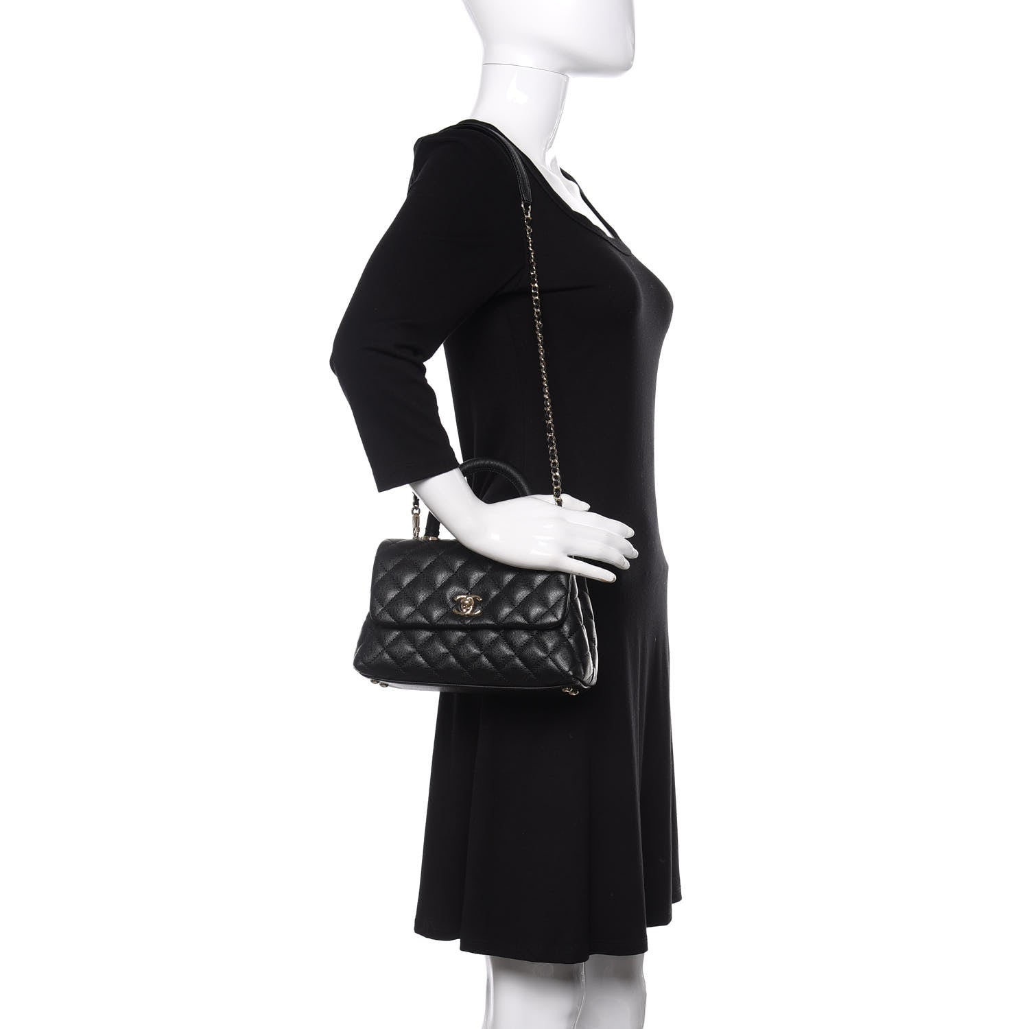 Chanel Caviar Quilted Mini Coco Handle Flap Black 2 of 11