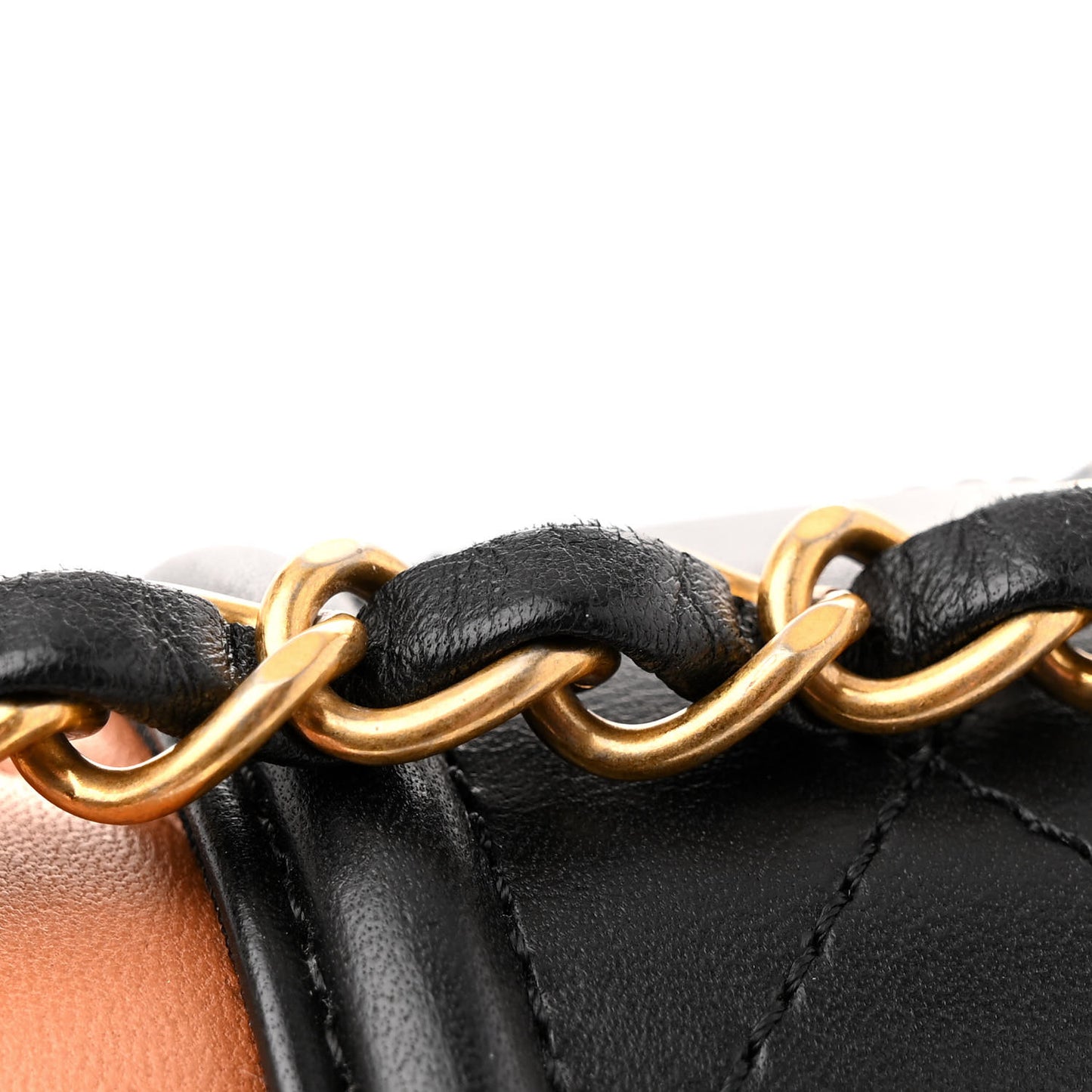 Lambskin Quilted Medium Elegant CC Flap Brown Black