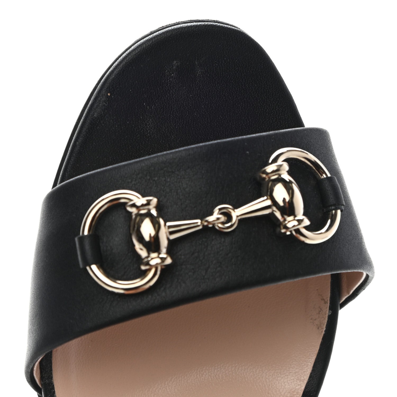 Gucci Calfskin Miro Soft Horsebit Mid Heel Sandals 35.5 Black 11 of 11