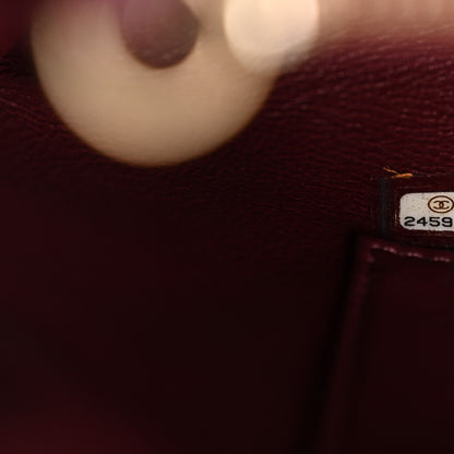 Chanel Caviar Lizard Quilted Medium Coco Handle Flap Burgundy 7 of 11