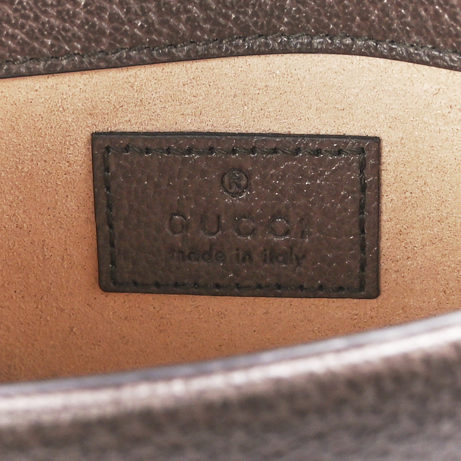 Gucci Monogram Jumbo GG Textured Dollar Calfskin Super Mini Dionysus Shoulder Bag Camel Ebony New Acero 6 of 11