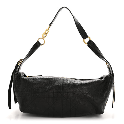 Christian Dior Crinkled Calfskin Macrocannage Medium D-Journey Bag Black 1 of 11