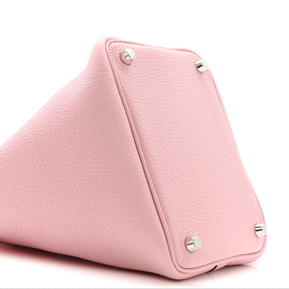 Hermes Taurillon Clemence Picotin Lock 18 PM Rose Sakura 9 of 10