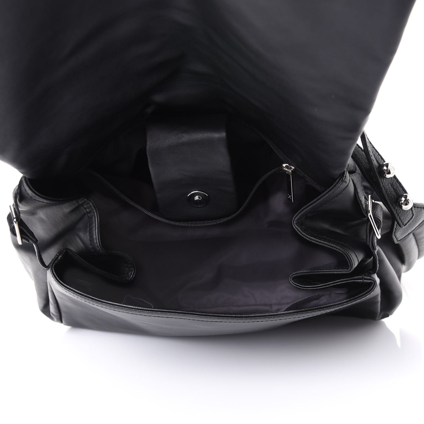 Coated Canvas Paris Biarritz Messenger Flap Black