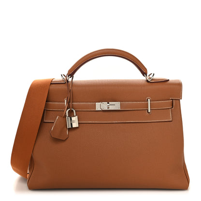 Hermes Togo Maxi Kelly Retourne 42 Gold 1 of 15