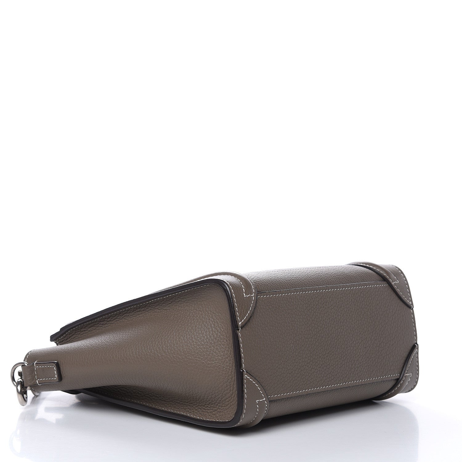 Celine Drummed Calfskin Nano Luggage Souris 4 of 11