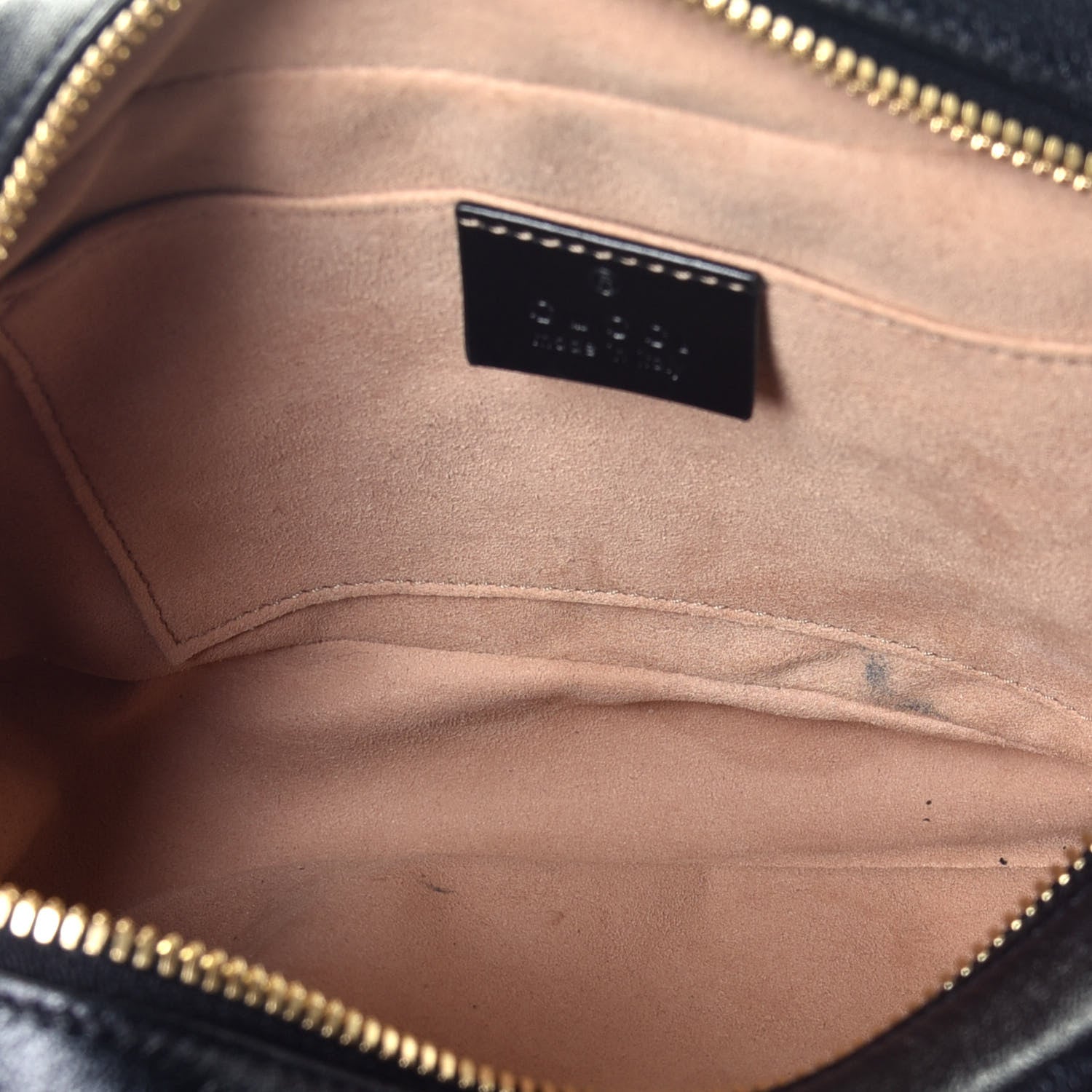 Gucci Monogram Matelasse Diagonal Small GG Marmont Chain Shoulder Bag Beige Black 5 of 11