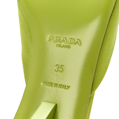 Prada Satin Modellerie Mules 35 Felce 7 of 8