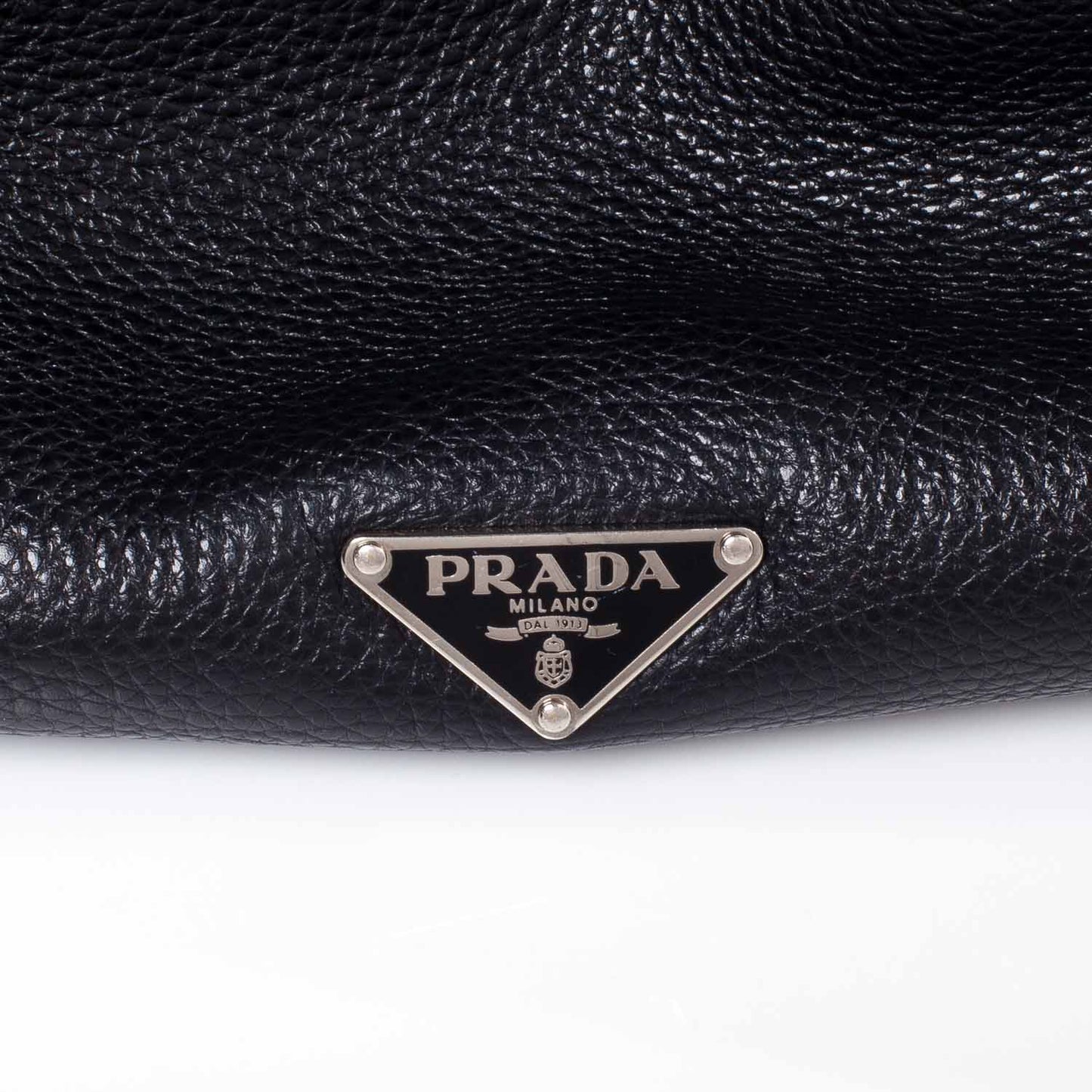 Vitello Daino Drawstring Bag Nero Black