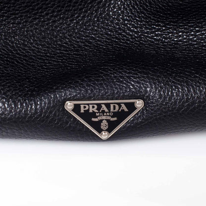 Prada Vitello Daino Drawstring Bag Nero Black 3 of 10