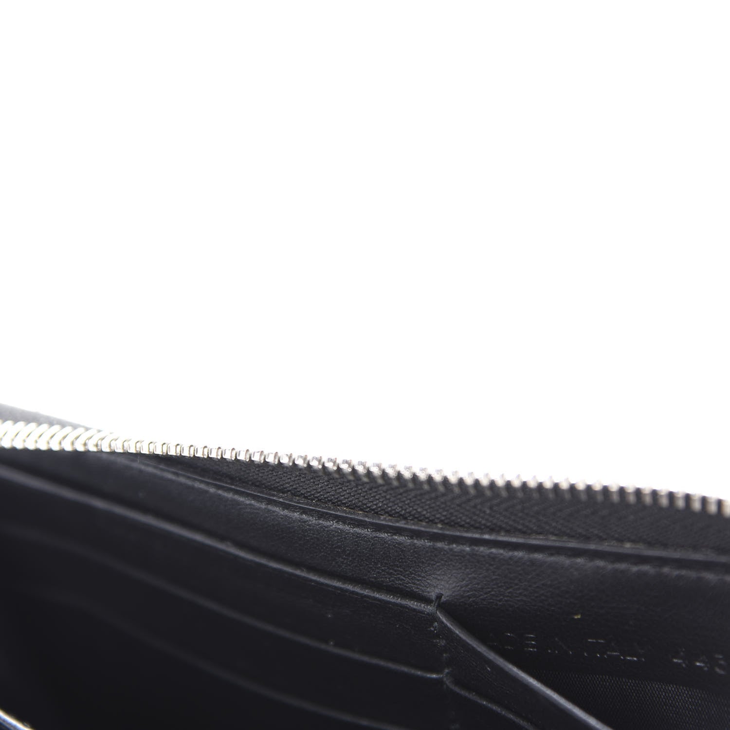 Balenciaga Calfskin Allover Logo Bazar Continental Zip Around Wallet Black Gold 8 of 9