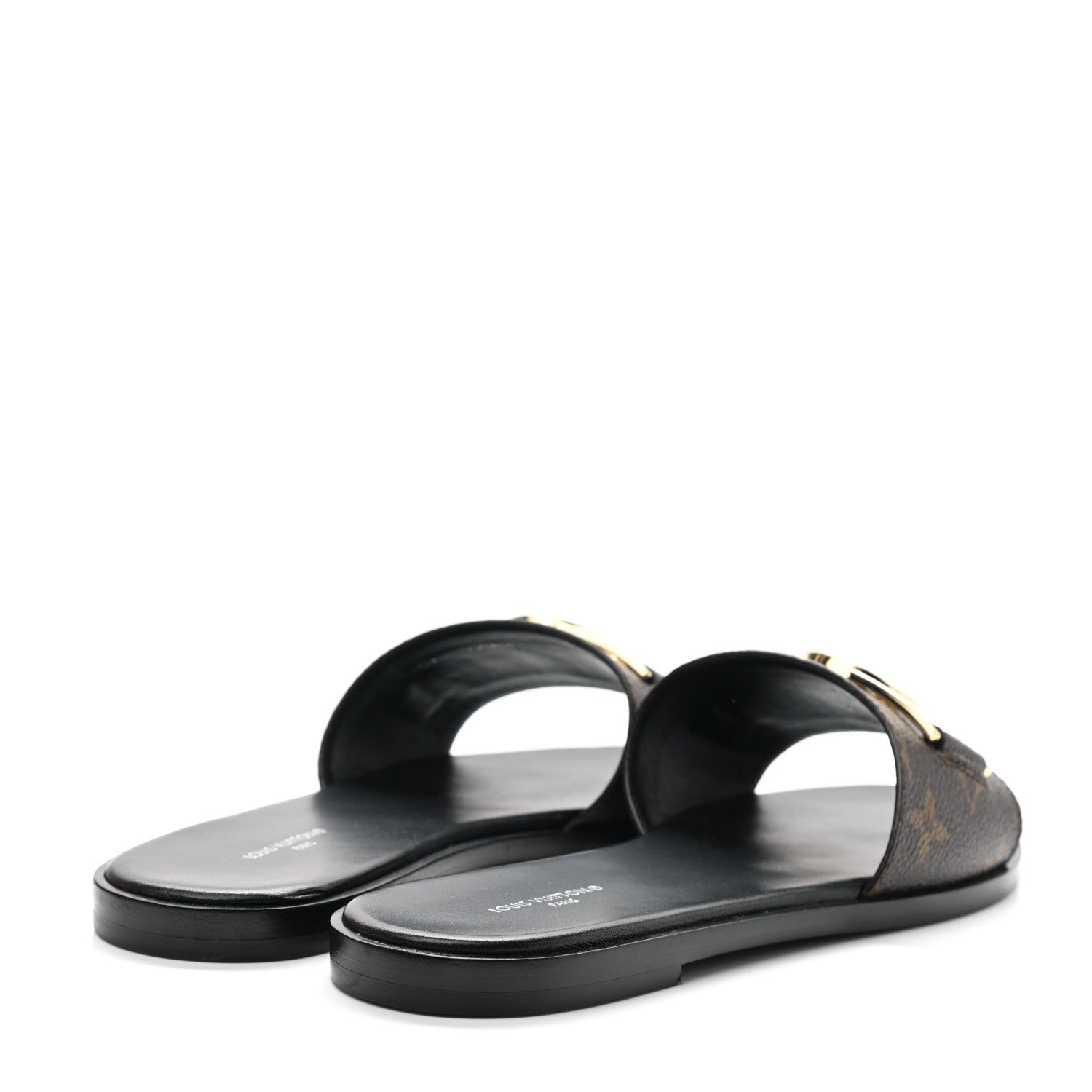 Louis Vuitton Patent Monogram Lock It Flat Mules 38 4 of 9