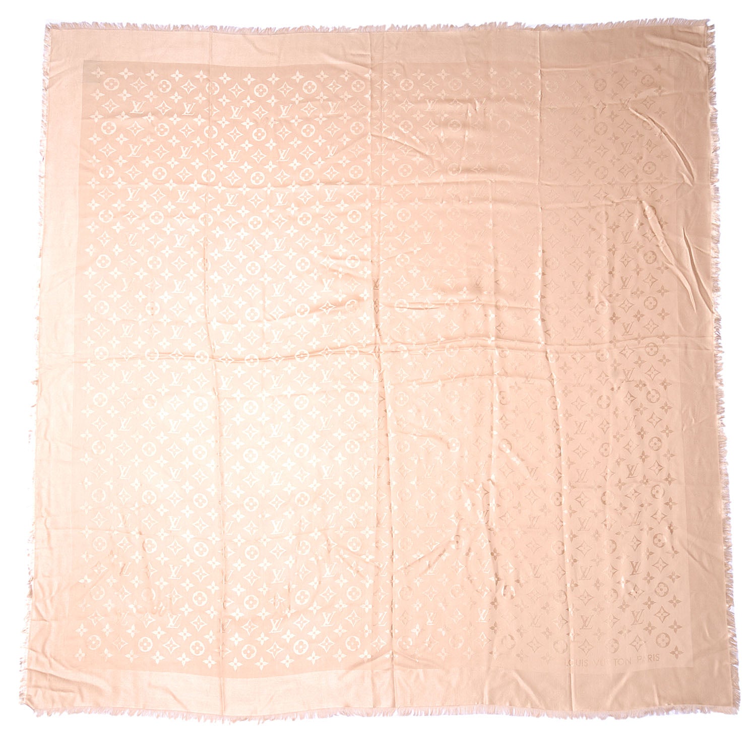 Louis Vuitton Wool Silk Monogram Shawl Dune 2 of 4