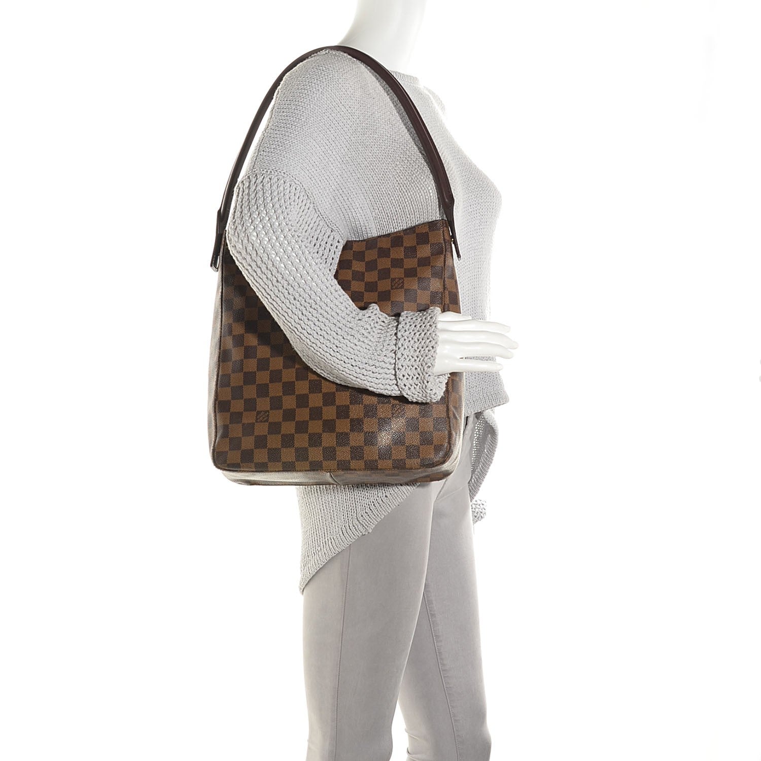 Louis Vuitton Damier Ebene Looping GM 2 of 8