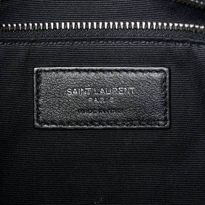 Saint Laurent Lambskin Quilted Medium Loulou Puffer Monogram Chain Satchel Concrete 6 of 11