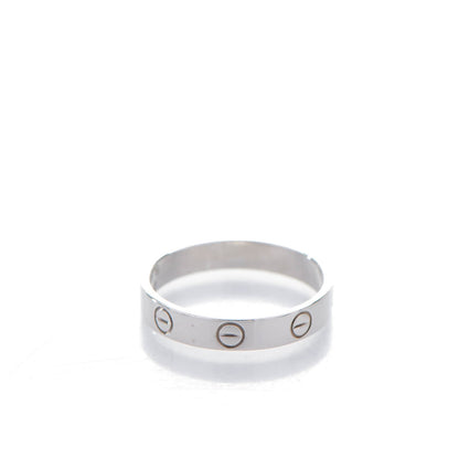 Cartier 18K White Gold 4mm LOVE Wedding Band Ring 55 7.25 3 of 4