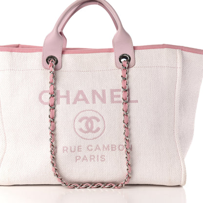 Chanel Canvas Medium Deauville Tote Pink 11 of 11
