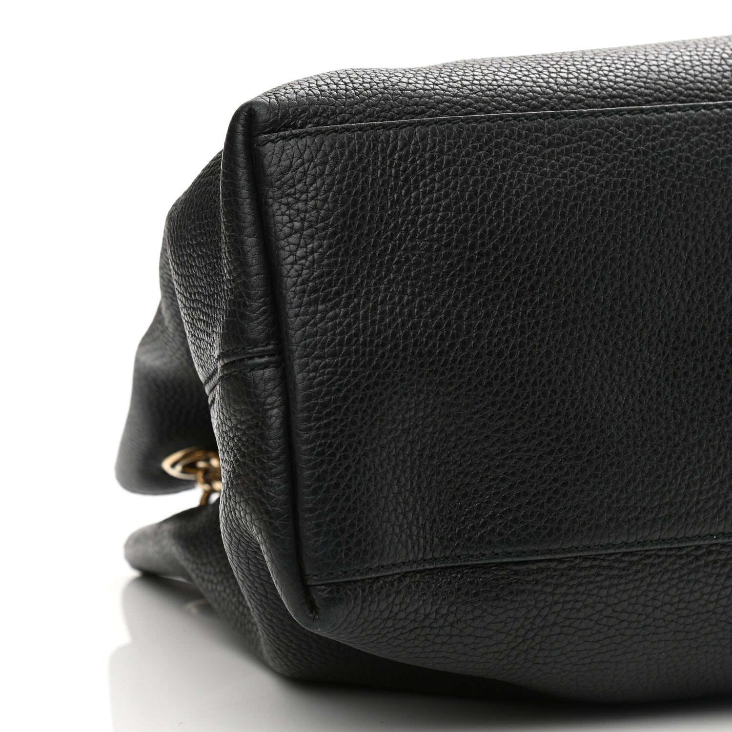 Gucci Pebbled Calfskin Medium Soho Chain Shoulder Bag Black 9 of 13