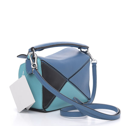 Loewe Calfskin Mini Puzzle Bag Dark Lagoon Black 4 of 10