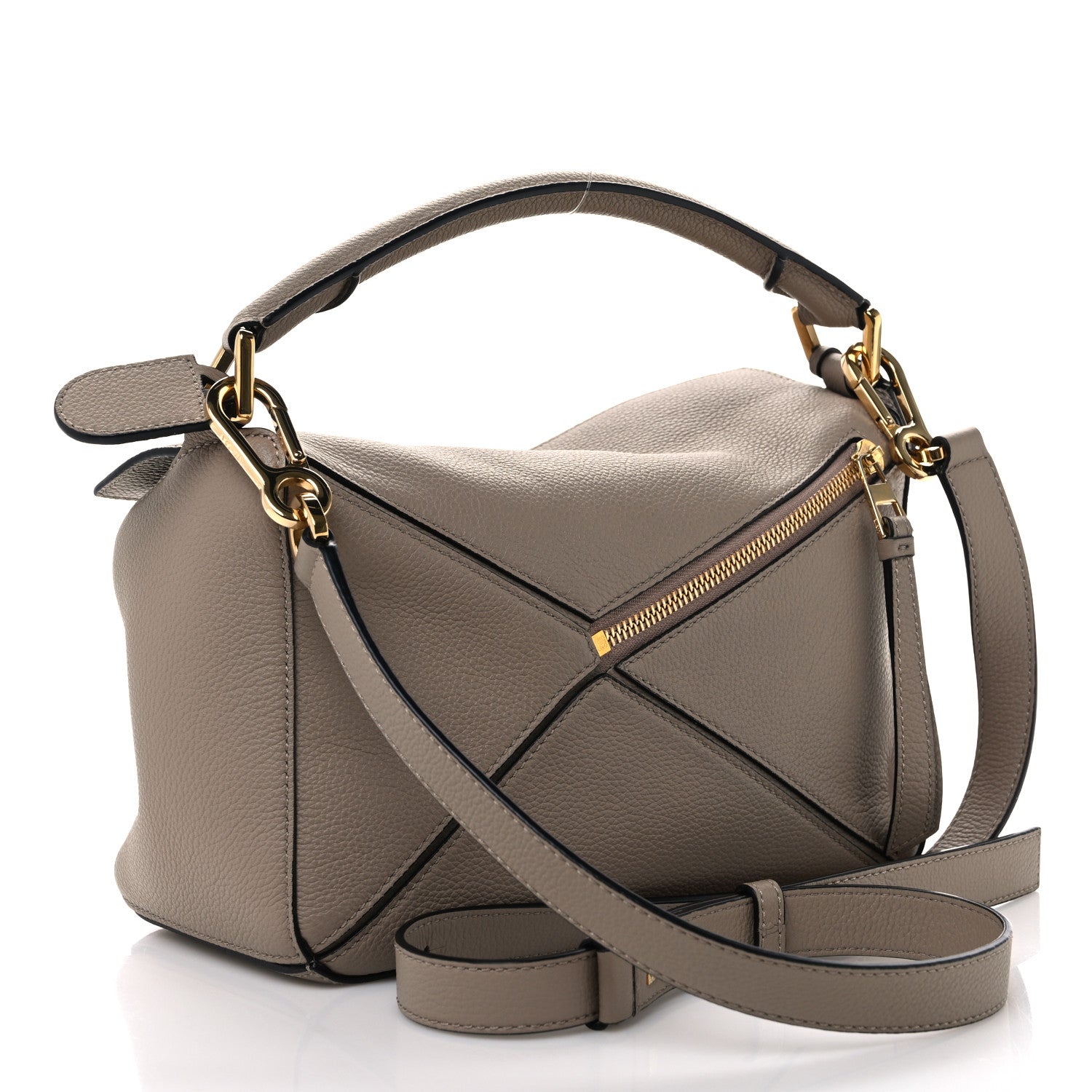 Loewe Grained Calfskin Small Puzzle Bag Sand 3 of 10