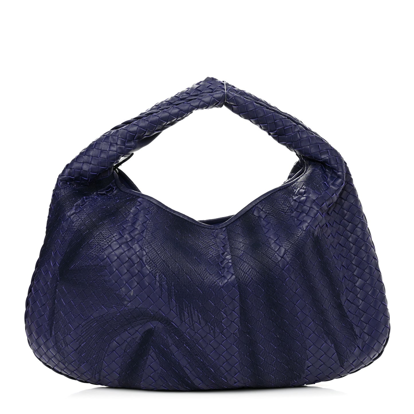 Embroidered Nappa Intrecciato Large Veneta Hobo Atlantic