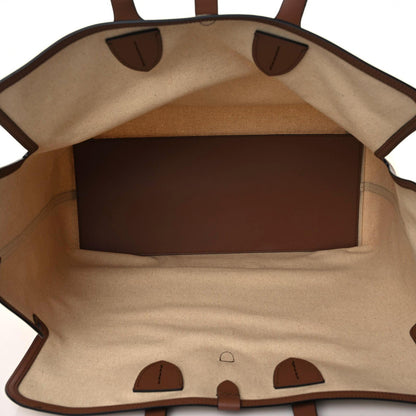 Burberry Cotton Canvas Calfskin Large Soft Belted Tote Bag Natural 8 of 11