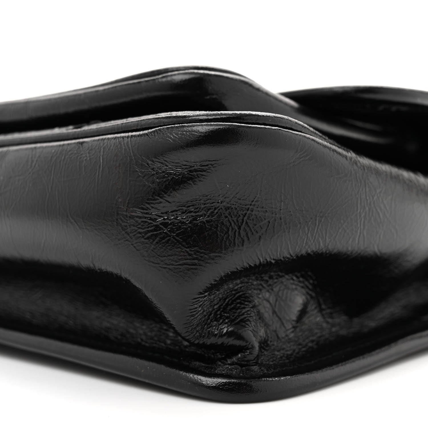 Saint Laurent Crinkled Calfskin Matelasse Monogram Baby Niki Chain Satchel Black 10 of 12