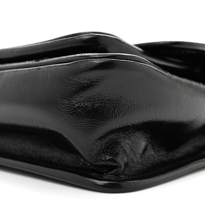 Saint Laurent Crinkled Calfskin Matelasse Monogram Baby Niki Chain Satchel Black 10 of 12