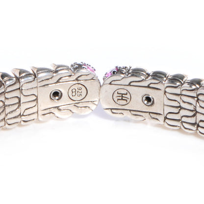 John Hardy Sterling Silver Pink Sapphire Cuff 3 of 7