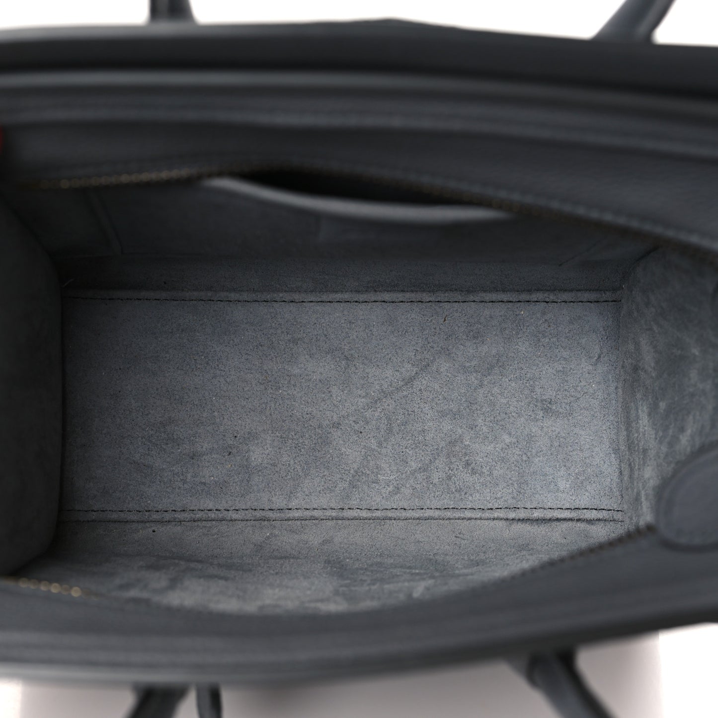 Drummed Calfskin Nano Luggage Kohl