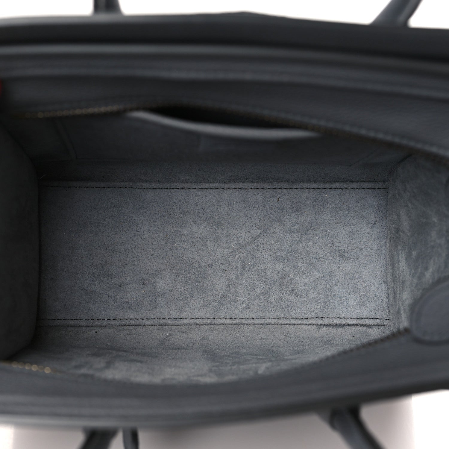 Celine Drummed Calfskin Nano Luggage Kohl 5 of 9