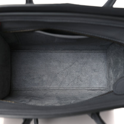 Celine Drummed Calfskin Nano Luggage Kohl 5 of 9