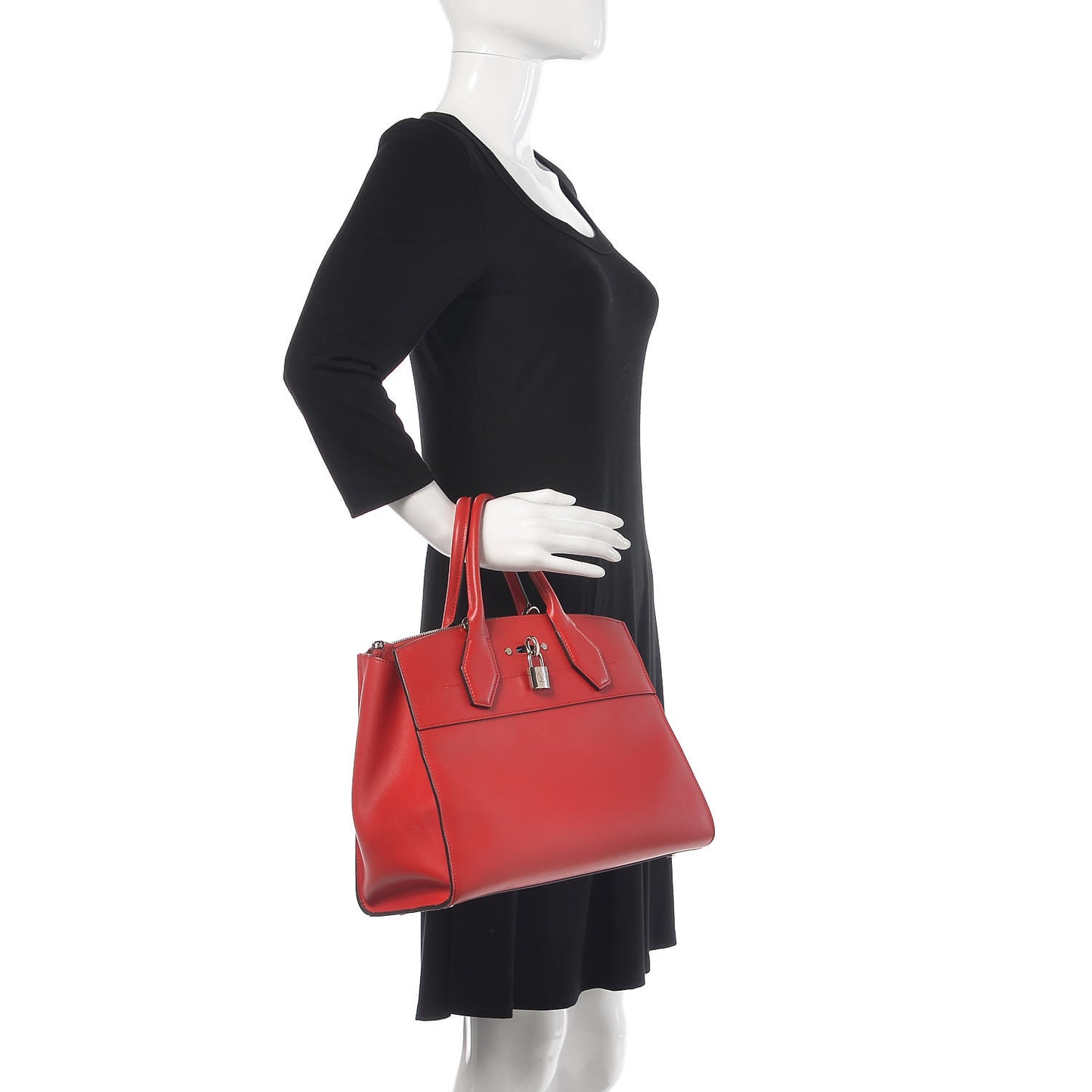 Veau Satin City Steamer MM Rubis