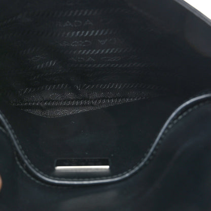 Prada Spazzolato Cleo Flap Shoulder Bag Black 6 of 8
