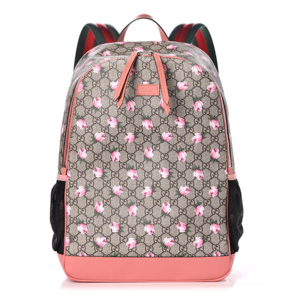 Gucci GG Supreme Monogram Rose Backpack Diaper Bag Pink 1 of 9