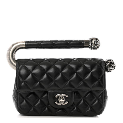 Chanel Lambskin Quilted Mini Around the World Flap Black 1 of 11