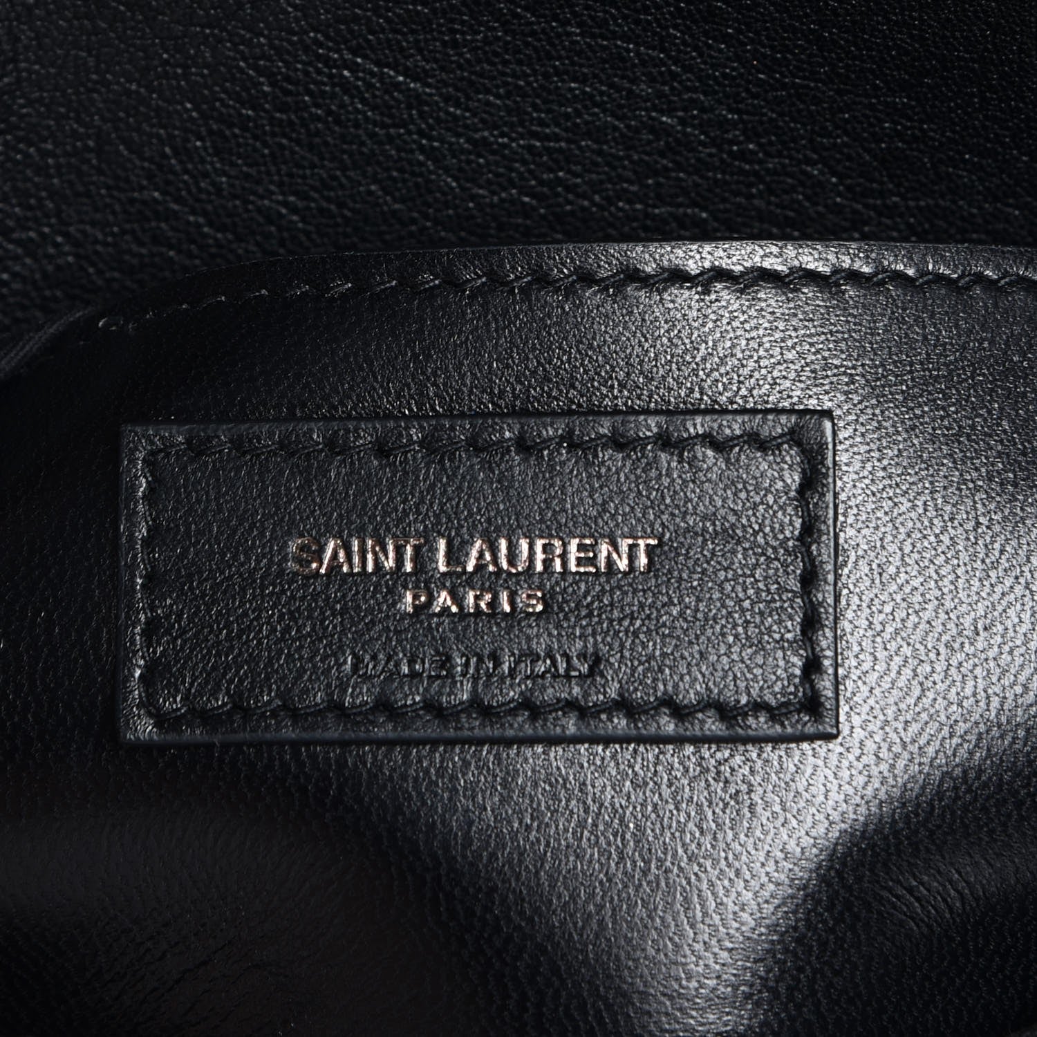 Saint Laurent Sheepskin Matelasse Chevron Monogram Medium College Bag Black 6 of 7