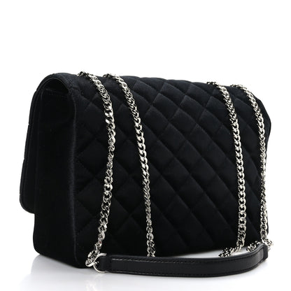 Versace Calfskin Nylon Quilted Medusa Chain Crossbody Black 3 of 8