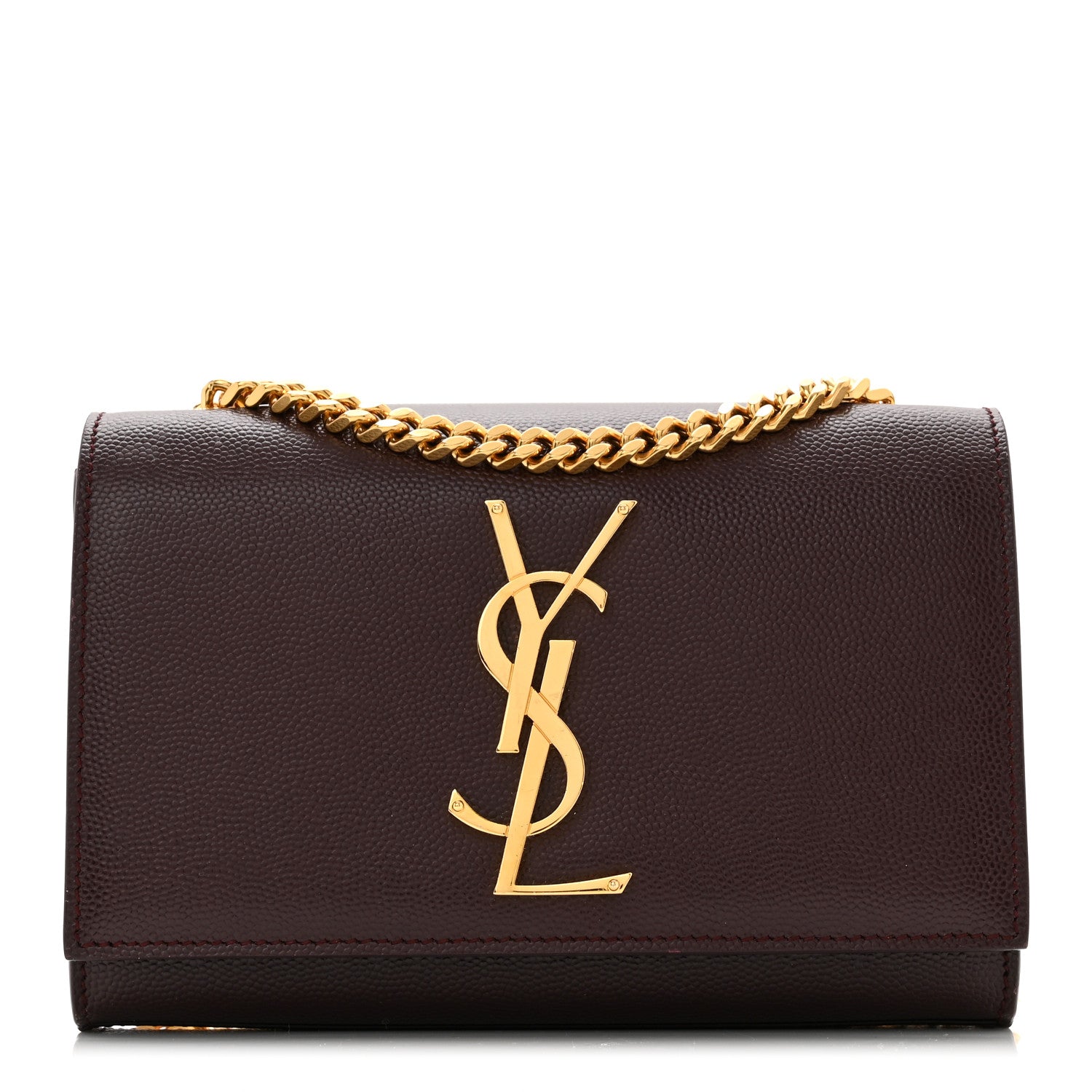 Saint Laurent Grain De Poudre Small Monogram Kate Satchel Armaranto 1 of 9