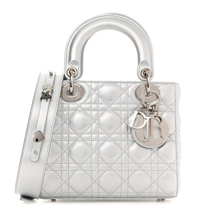 Christian Dior Iridescent Metallic Lambskin Cannage Small My ABCDior Lady Dior Silver 1 of 11