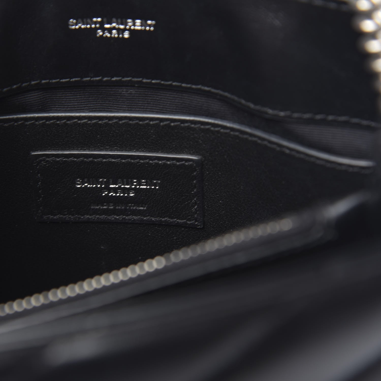 Saint Laurent Calfskin Y Quilted Monogram Small Loulou Chain Satchel Black 6 of 9