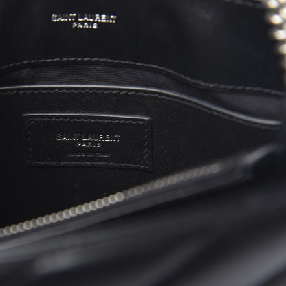 Saint Laurent Calfskin Y Quilted Monogram Small Loulou Chain Satchel Black 6 of 9