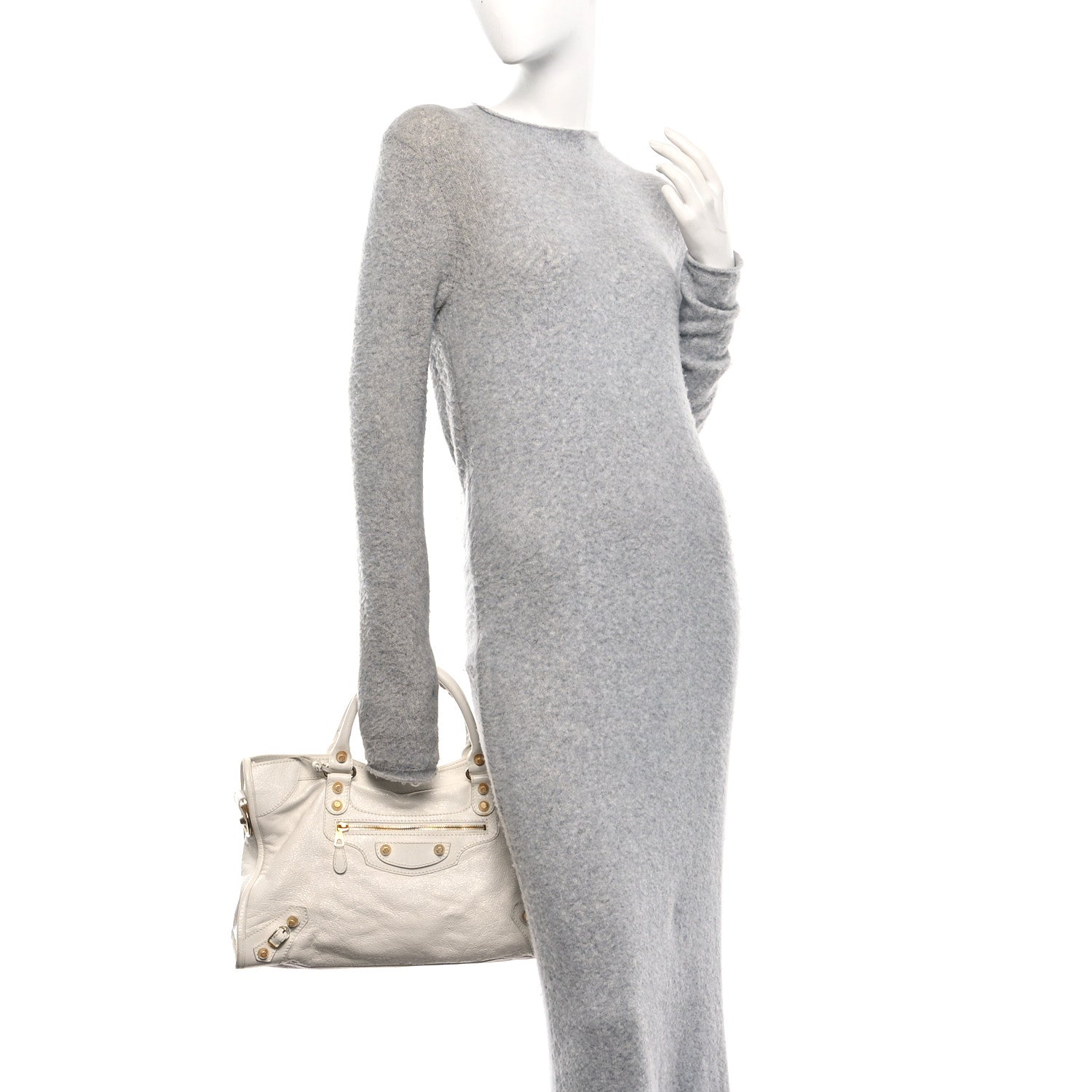 Balenciaga Agneau Giant 12 Gold Hardware City Blanc Creme Light Craie 2 of 10