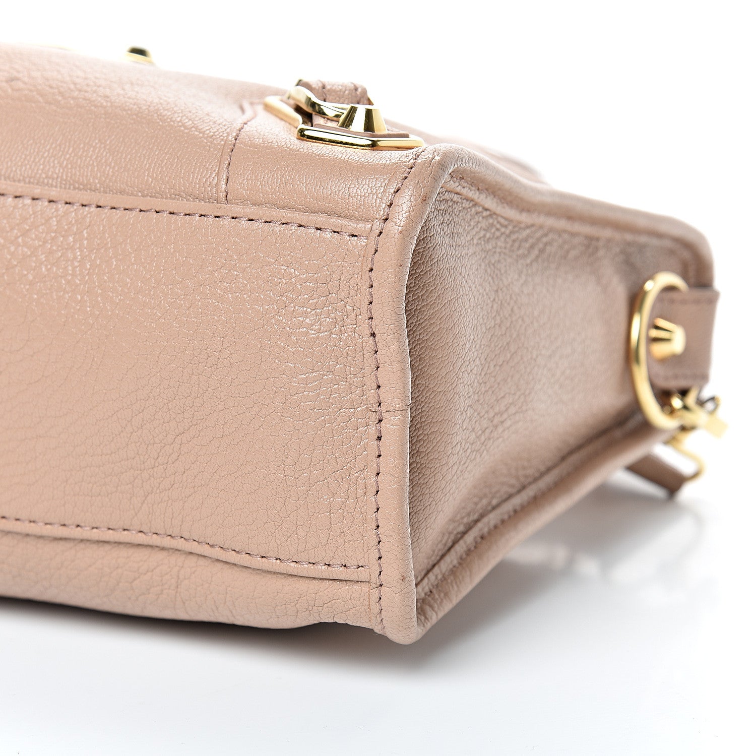Balenciaga Chevre Gold Metallic Edge Hardware S City Rose Des Sables 9 of 14