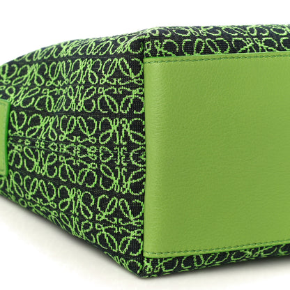 Loewe Jacquard Anagram Calfskin Small Cubi Bag Apple Green 10 of 11