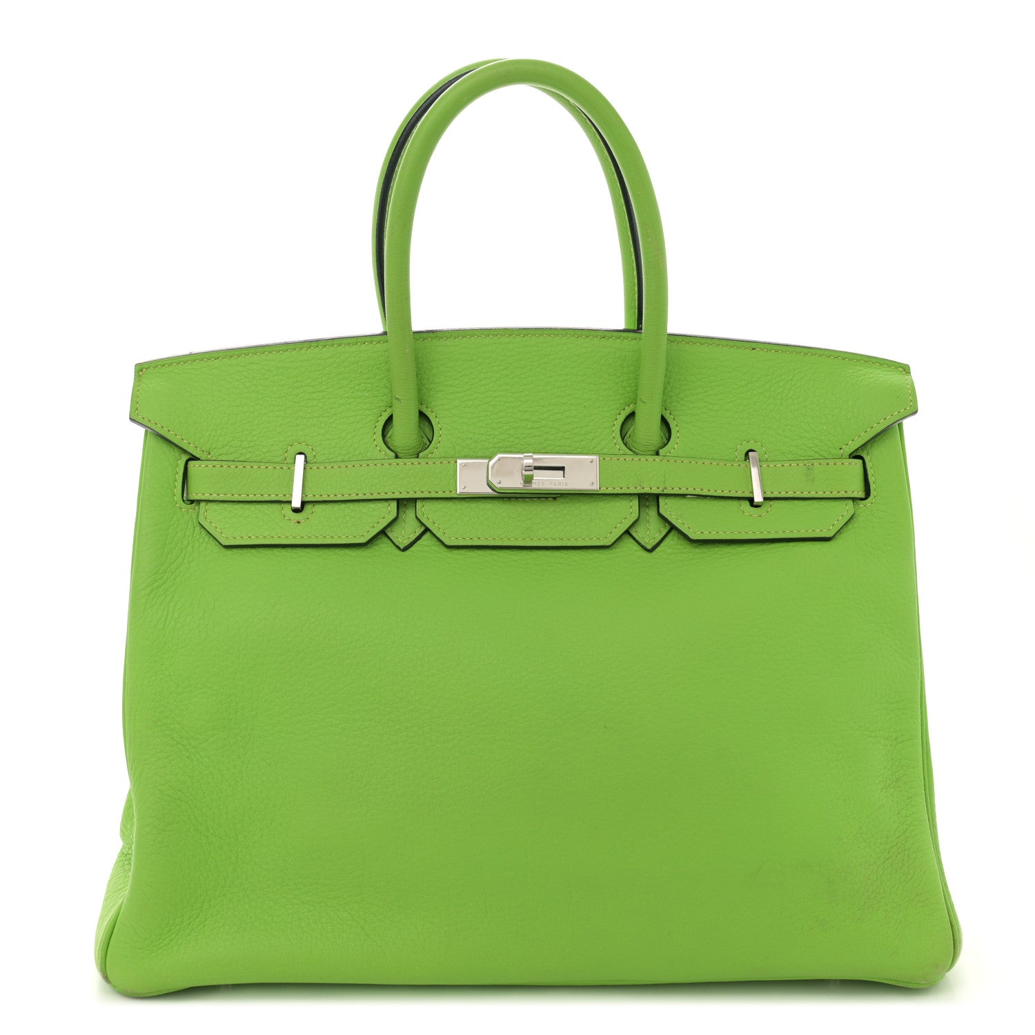 Hermes Taurillon Clemence Birkin 35 Vert Cru 1 of 15