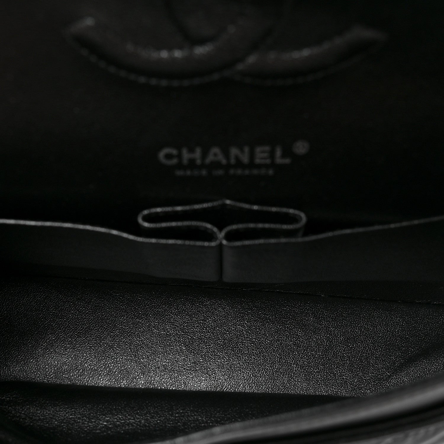 Chanel Metallic Patent Crumpled Calfskin Chevron Quilted Medium Double Flap So Black 5 of 9