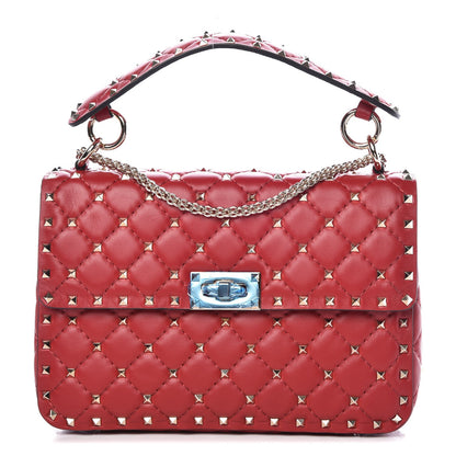Valentino Garavani Nappa Medium Rockstud Spike Shoulder Bag Rosso Valentino 1 of 6