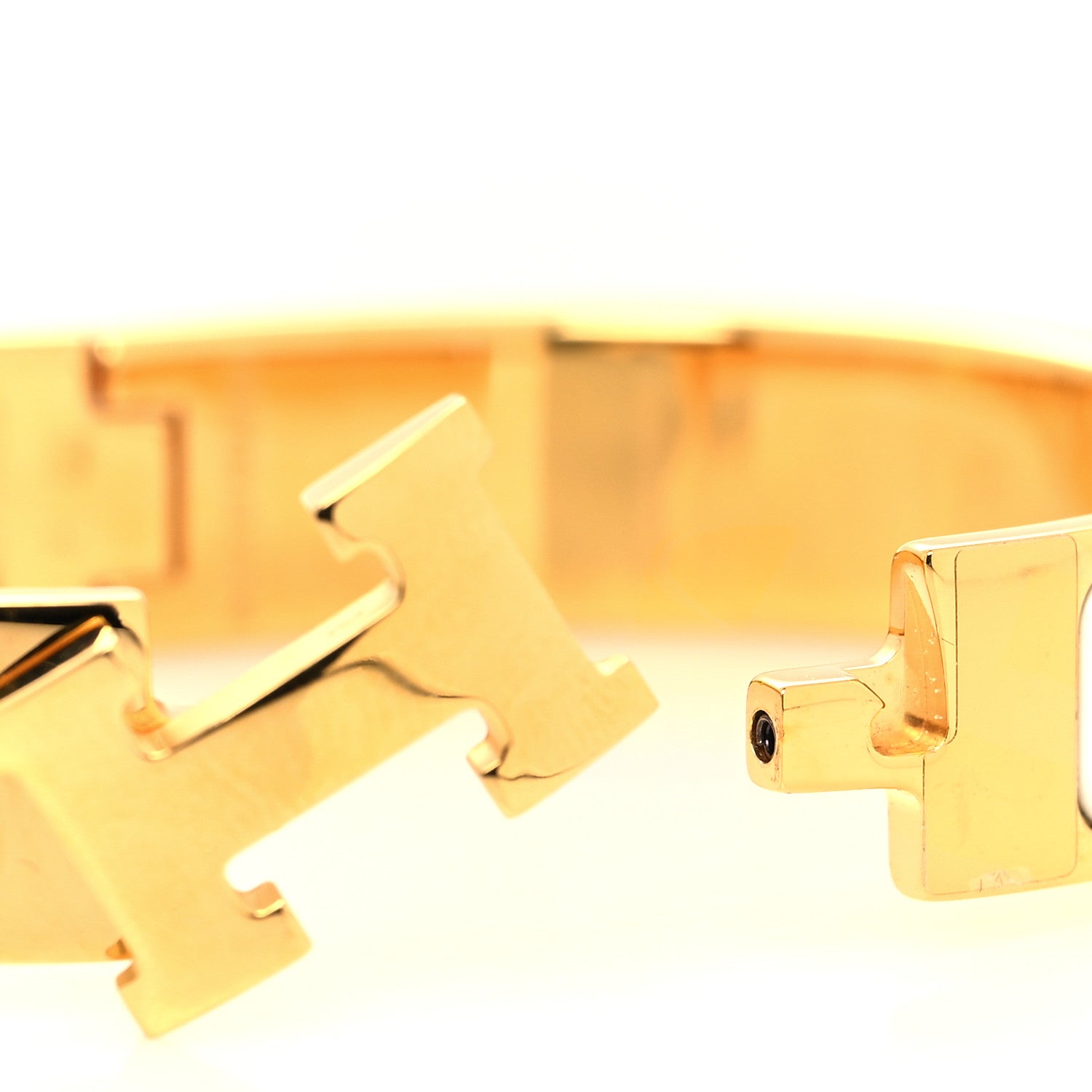 Hermes Enamel Narrow Clic Clac H Bracelet PM White 4 of 5