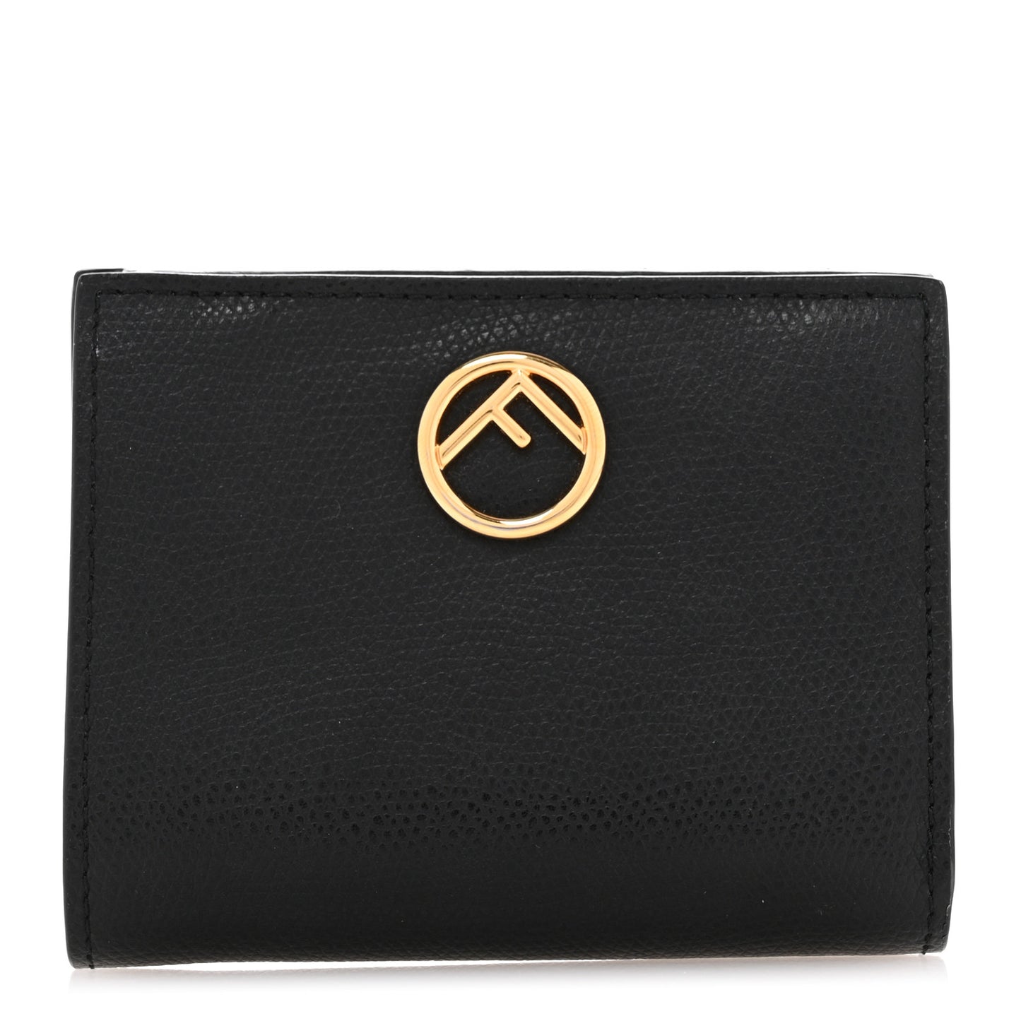 Vitello Cruise F is Fendi Compact Bi-Fold Wallet Black